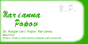 marianna popov business card